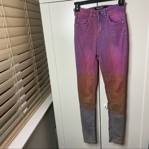 Muse Looks Ombré Multi-Colored Skinny Jeans